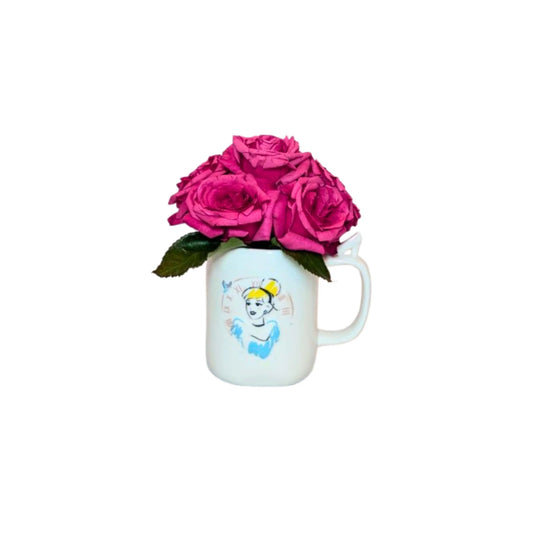 Disney Collection By Rae Dunn Cinderella Mug & 6 Roses