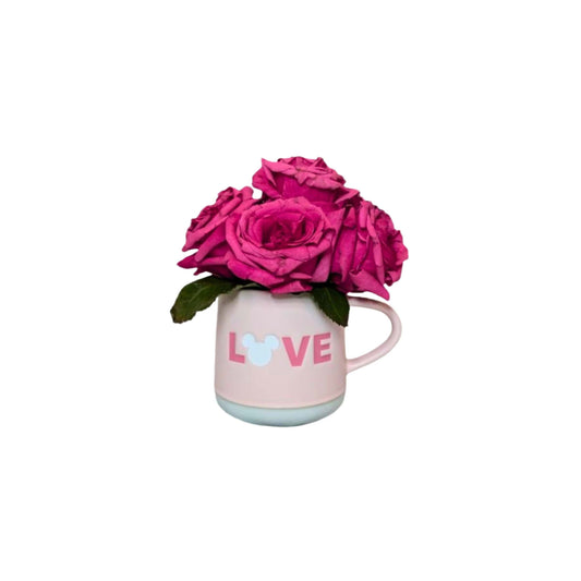 Disney LOVE Mug & 6 Roses