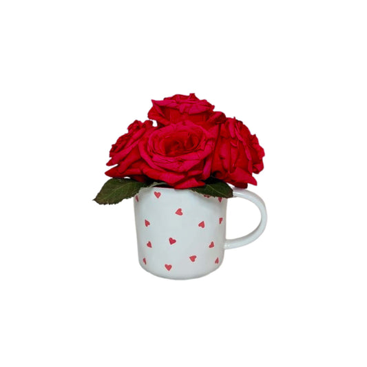 Love You More Mug & 6 Roses