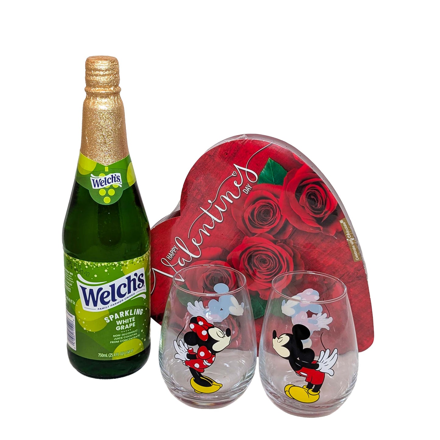 Mickey & Minnie Valentine’s Cheers Gift Basket