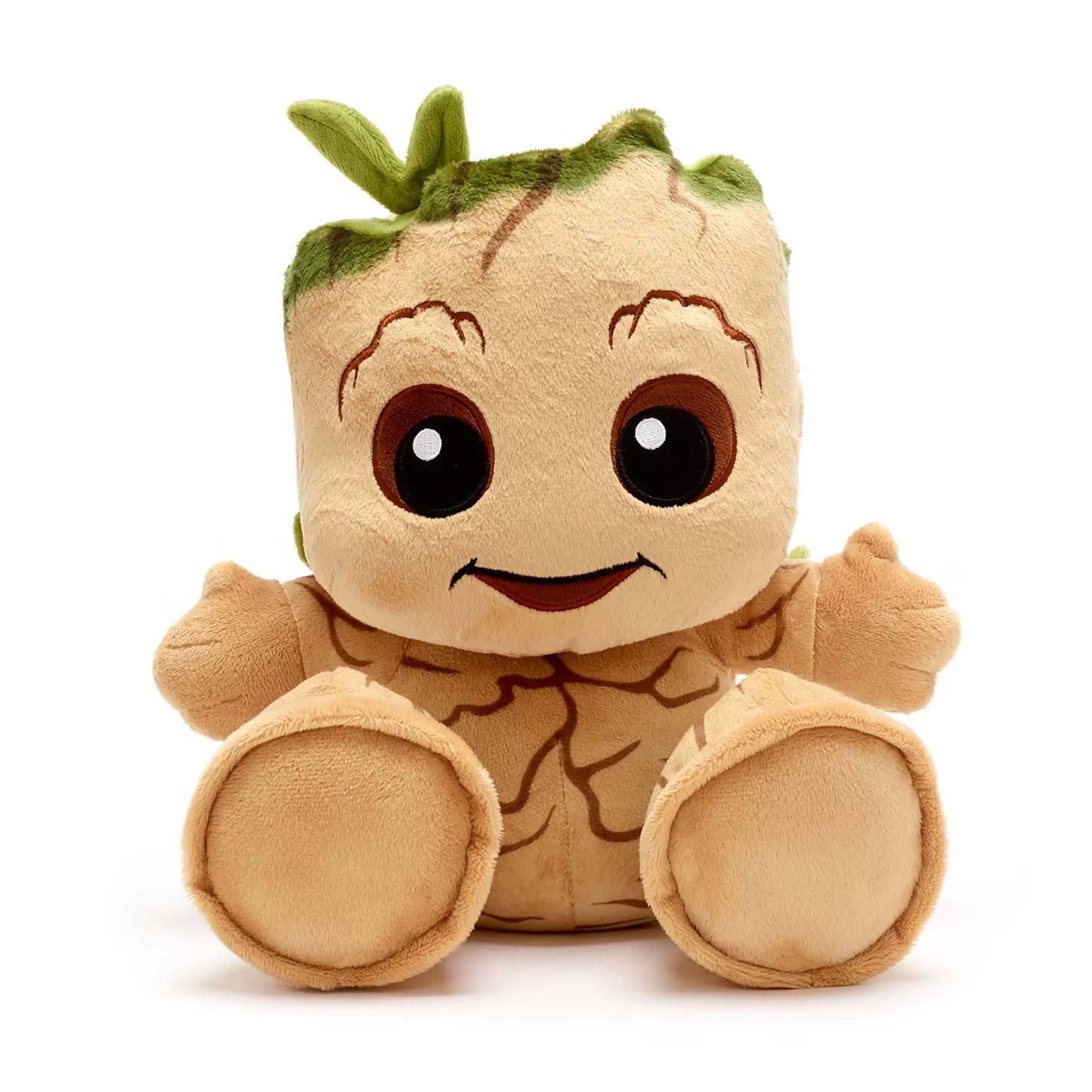 Licensed Disney Parks Groot Big Feet 10-inch plush toy character with large feet and a green head sprout for custom Marvel themed resort gift baskets