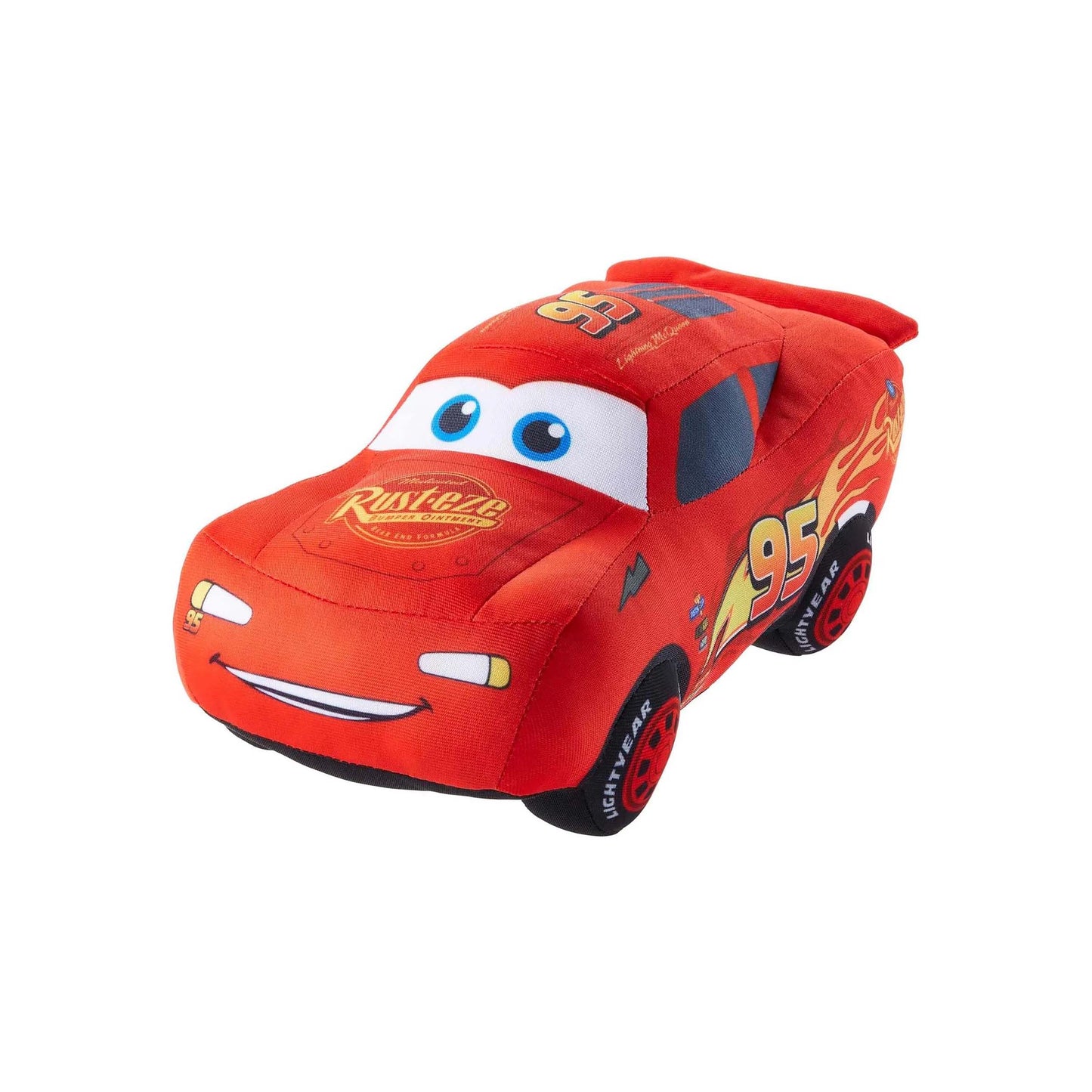 Licensed Mattel Disney Pixar Cars Lightning McQueen 10-inch talking plush toy car with 10 sounds for custom Cars themed resort gift baskets
