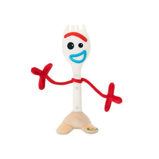 11-inch Forky plush toy from Toy Story 4, featured in a custom gift basket available for delivery to Walt Disney World and Universal Orlando resort guests