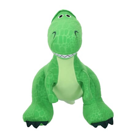 10-inch Rex plush dinosaur from Toy Story featured in a custom gift basket for Walt Disney World and Universal Orlando resort delivery