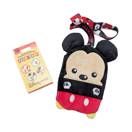Disney Pin Trading Starter Set with Character Zippered Pouch