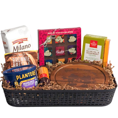 Mickey & Minnie "Made for Each Other" Charcuterie Board Gift Basket