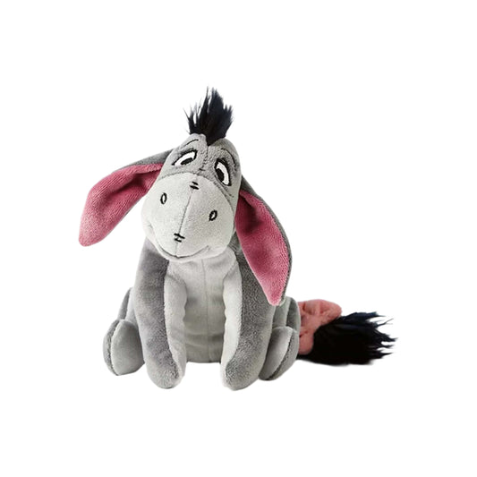 Licensed Disney Collection Eeyore 7-inch stuffed animal plush toy with pink ears for custom Winnie the Pooh themed resort gift baskets
