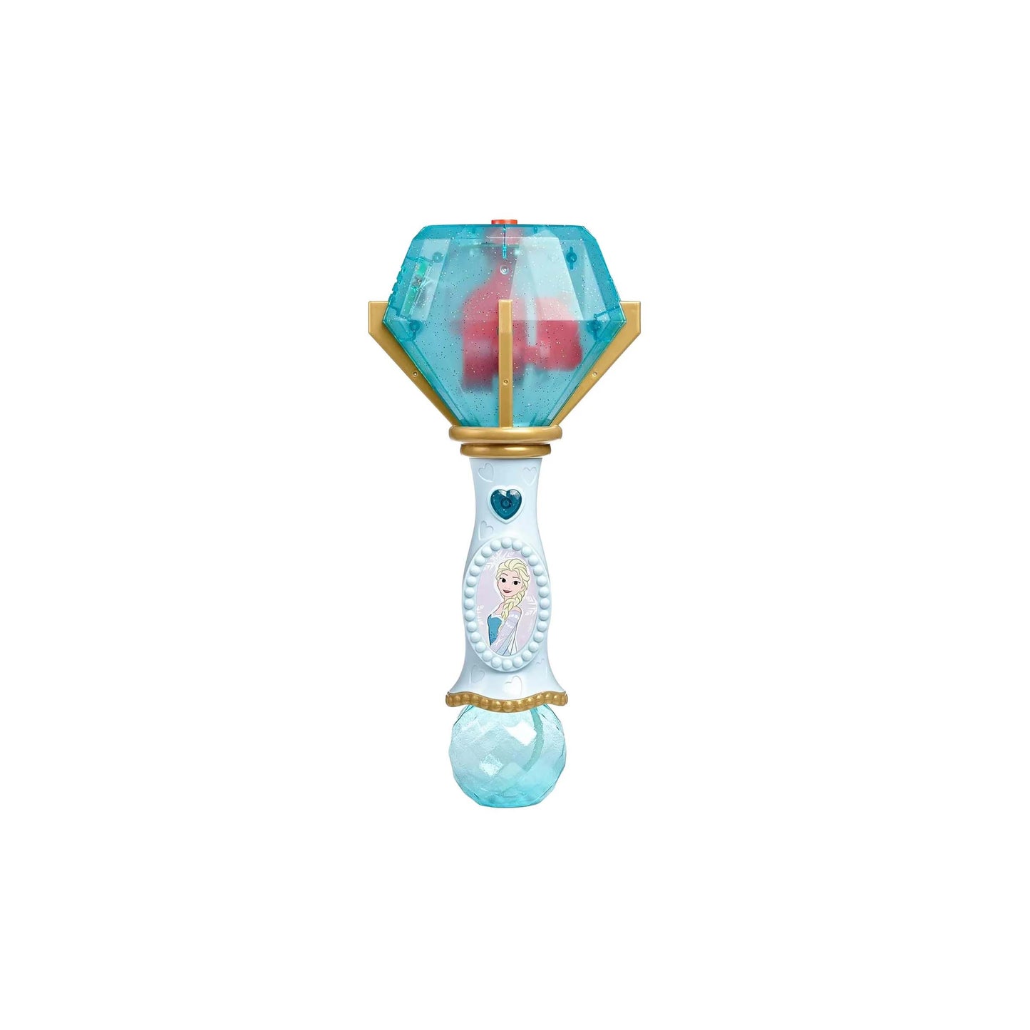 Licensed Disney Frozen Elsa toy bubble wand with a character decal and diamond-shaped gem top for custom themed resort gift baskets