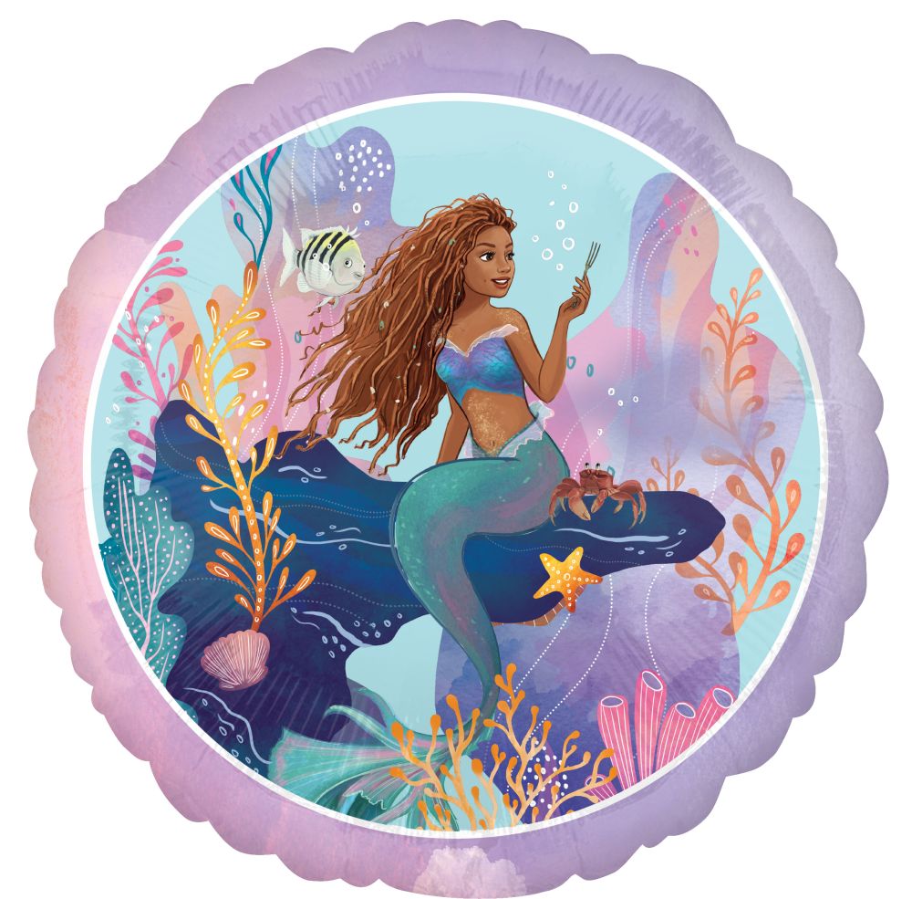 Live action Ariel from Disney The Little Mermaid character foil balloon.