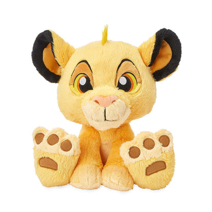Licensed Disney Parks Simba Big Feet 10-inch plush toy character sitting with oversized feet for custom themed resort gift baskets