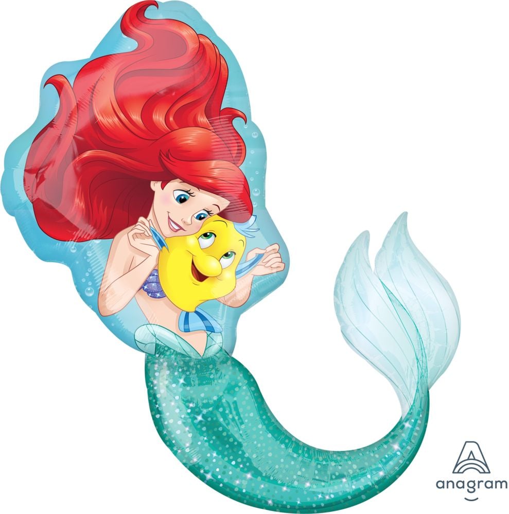 Disney Princess Ariel Dream Big themed foil balloon for mermaid birthday sets.