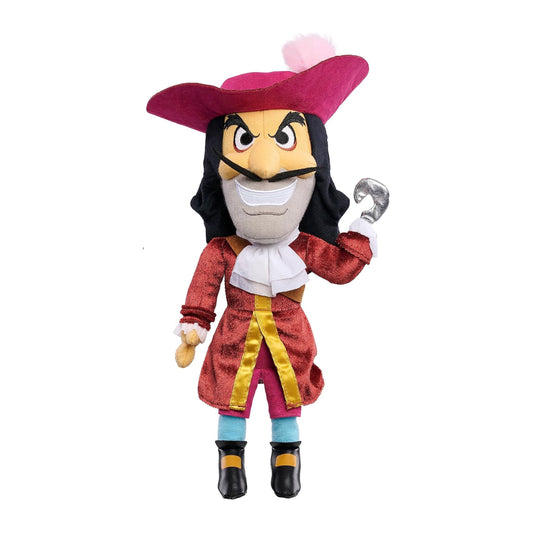 Disney Villains Captain Hook plush doll wearing a red tunic and a feathered hat for custom vacation gift baskets