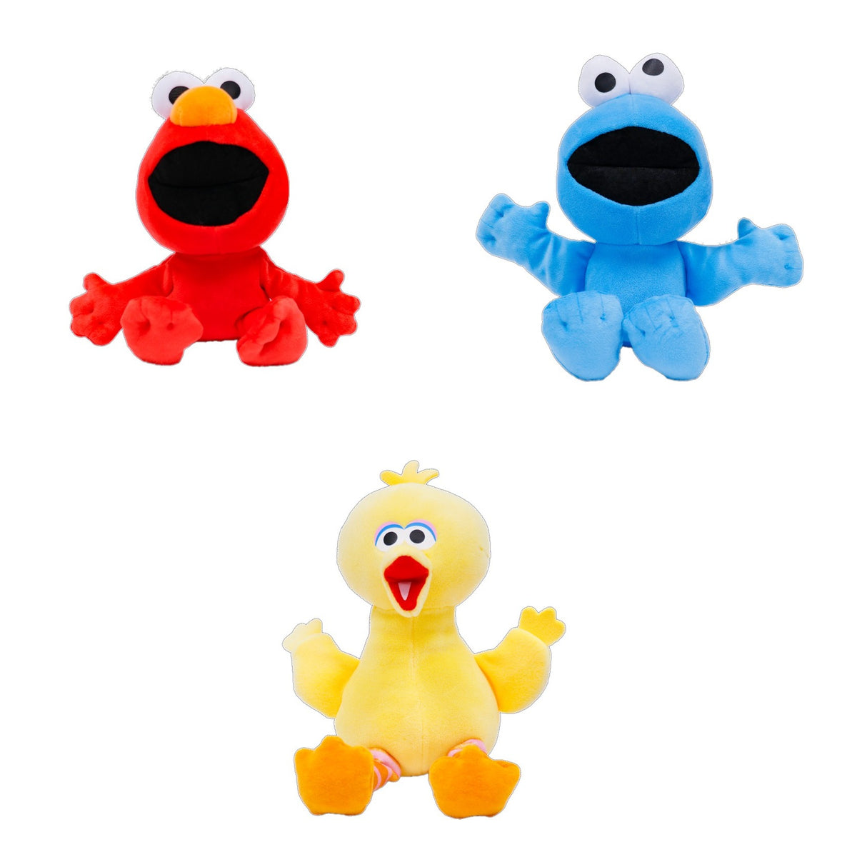 Sesame Street Gift Basket - Sesame Trio - Elmo+Cookie Monster+Big Bird (8" Licensed)